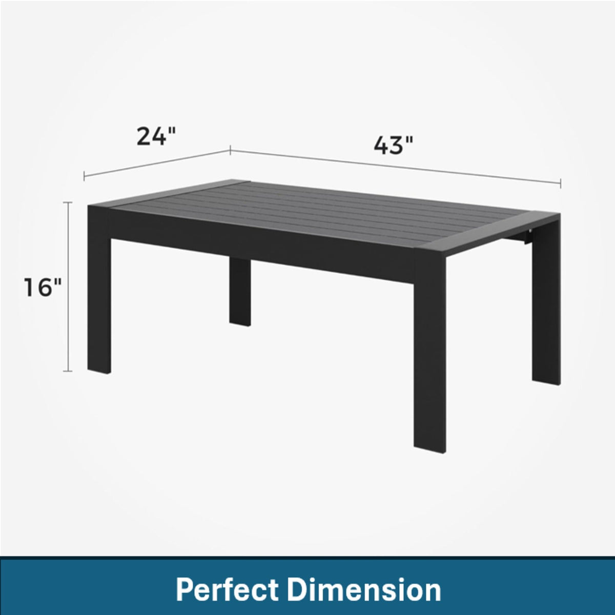 Modern Rectangle Outdoor Coffee Table