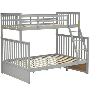 Bunk Bed With Ladder, And Safety Guard Rails
