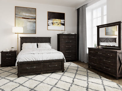 Yosemite - Solid Wood Panel Bed