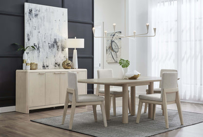 Liv - Ash Wood Rectangular Dining Table - White Sand