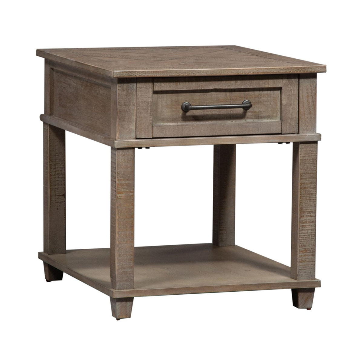 Parkland Falls - 3 Piece Table Set (1 Lift Top Cocktail Table 2 End Tables) - Weathered Taupe