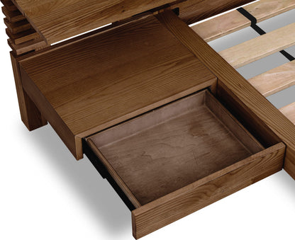 Tanner - Solid Ash Wall Bed With Integrated Nightstands