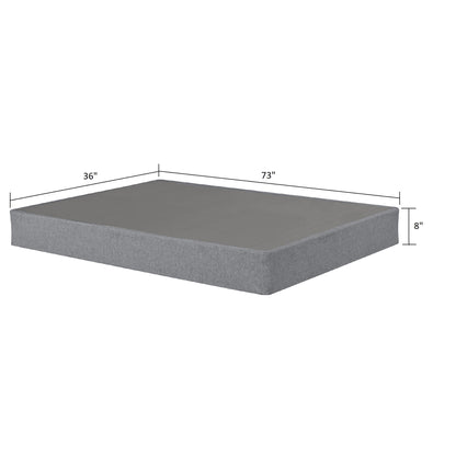 Foldable 9" Twin Size Metal Mattress Box Spring Foundation Bedroom Furniture Bed Base - Gray