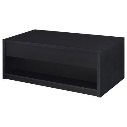 Canyon - Lift Top Table With Dual Drawers Storage Solution - Black
