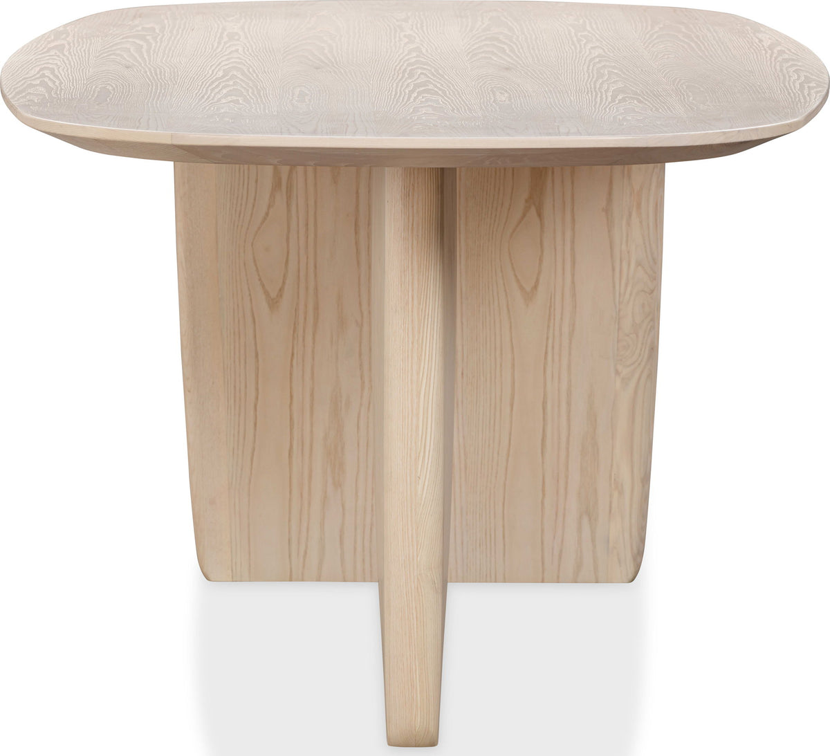Liv - Ash Wood Oval Dining Table - White Sand