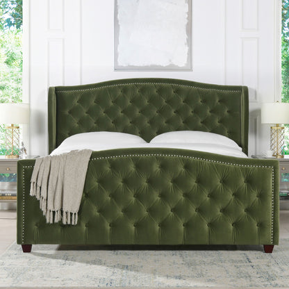 Marcella - Upholstered Shelter Headboard Bed