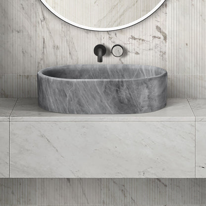 Bathroom Vessel Sink, Semi Polished Surface