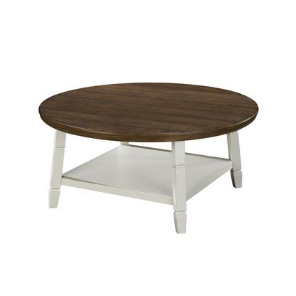 Flaherty - 3 Piece Occasional Set (1 Coffee & 2 End Tables) - Brown / White