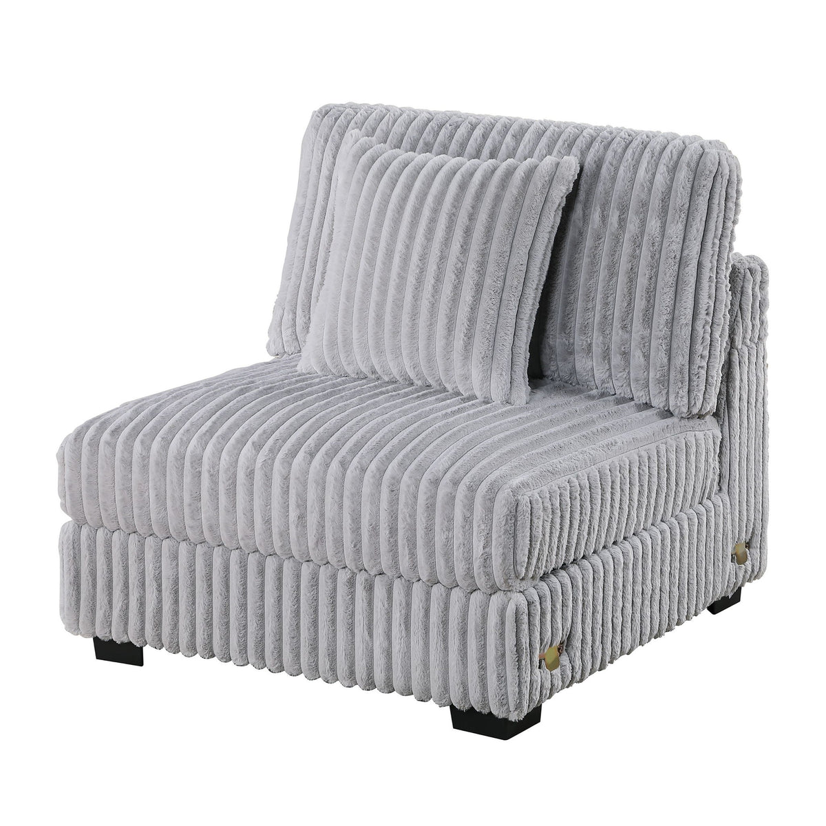 Armless Chair With Pillow, Living Room Furniture