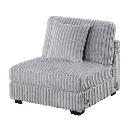 Armless Chair With Pillow, Living Room Furniture