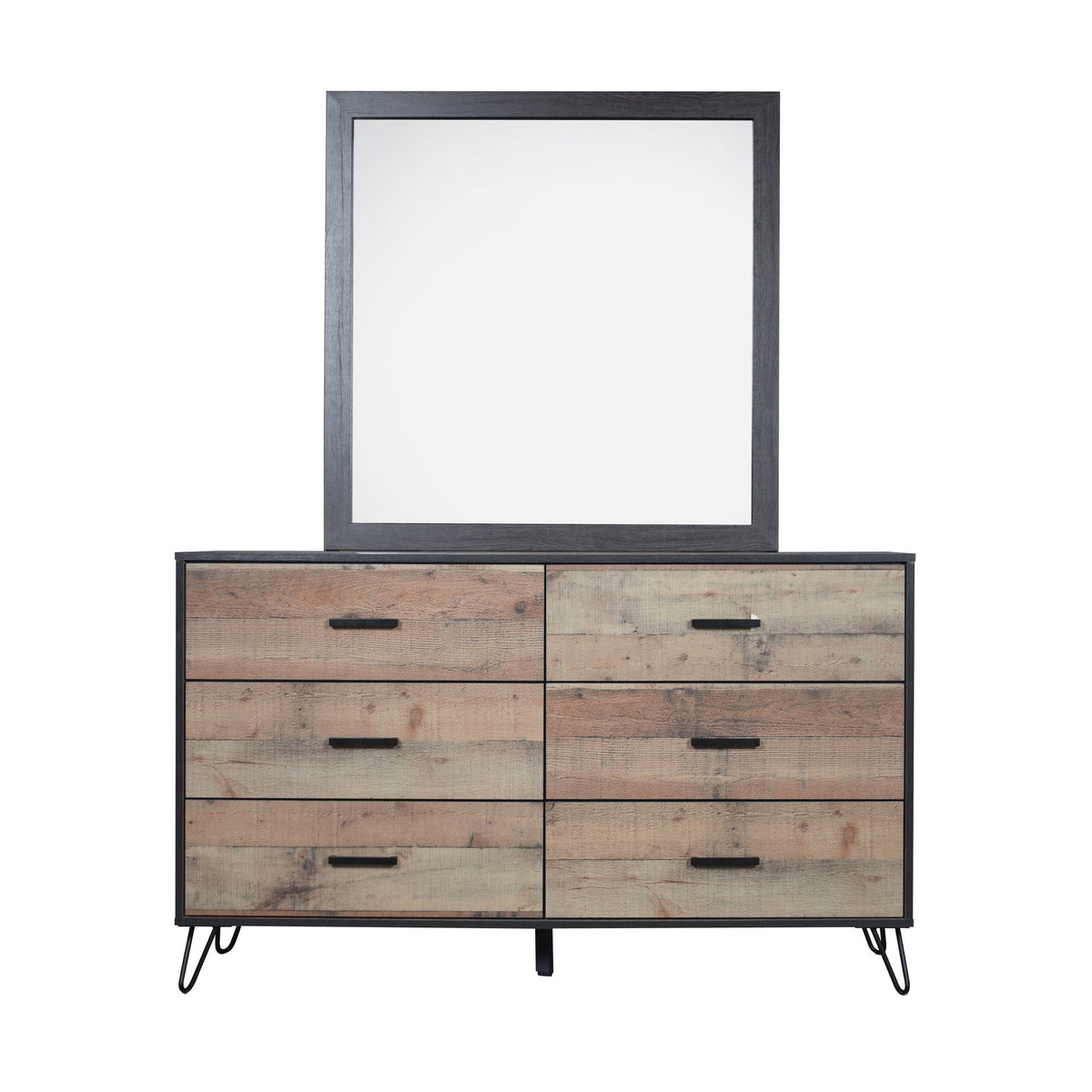 Elk River - 2 Piece Dresser & Mirror Set - Rustic White