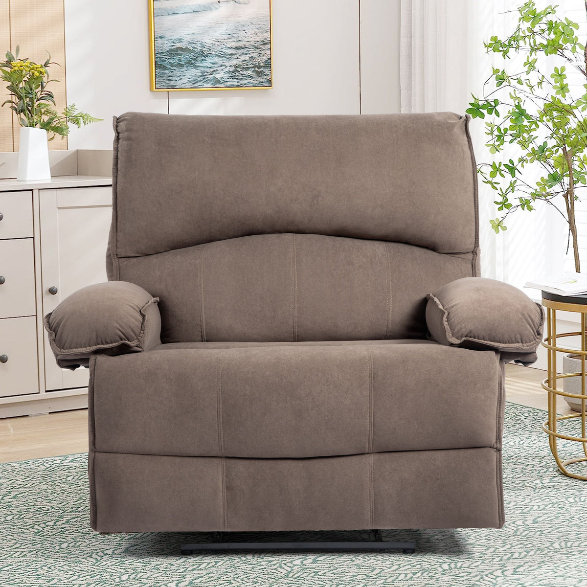 Oversized Manual Recliner Chair Sofa For Living Room