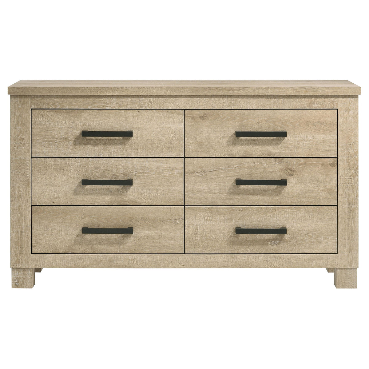 Sansome - 6 Drawer Bedroom Dresser With Pulls - Oak