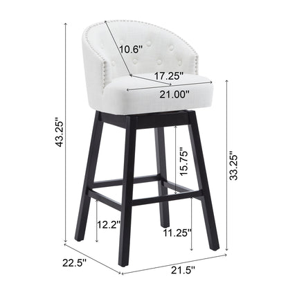 360 Degree Rotation Swivel Counter Stools (Set of 2)