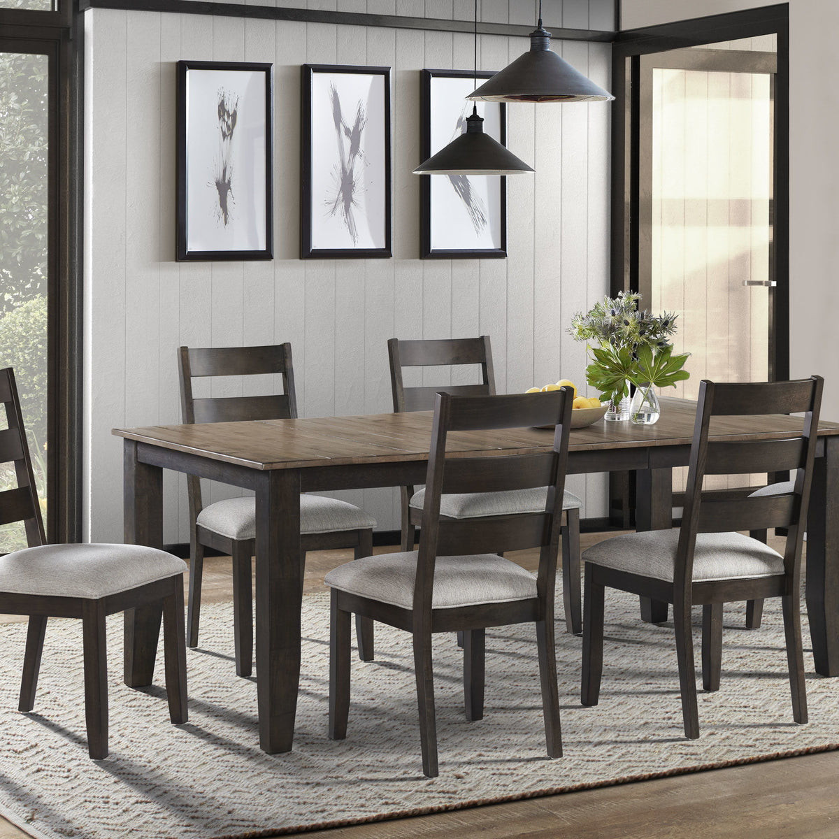 Beacon - Ladder Chair - Charcoal / Walnut
