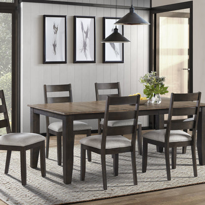Beacon - Ladder Chair - Charcoal / Walnut