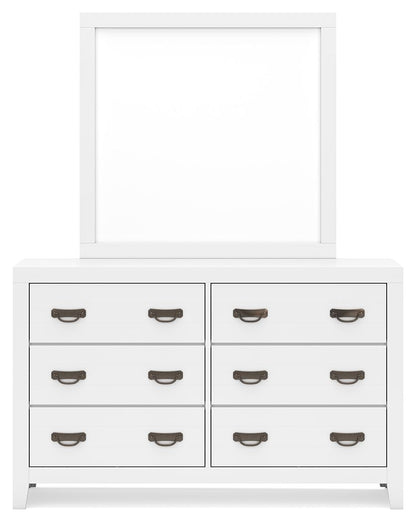 Binterglen - Dresser And Mirror - White