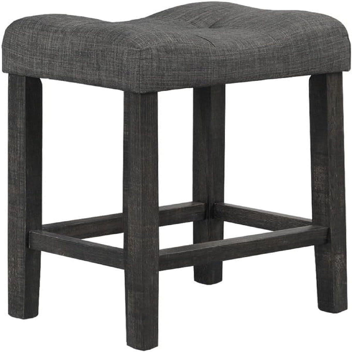 Transitional Style Counter Height Dining Stool With Footrest (Set of 2)