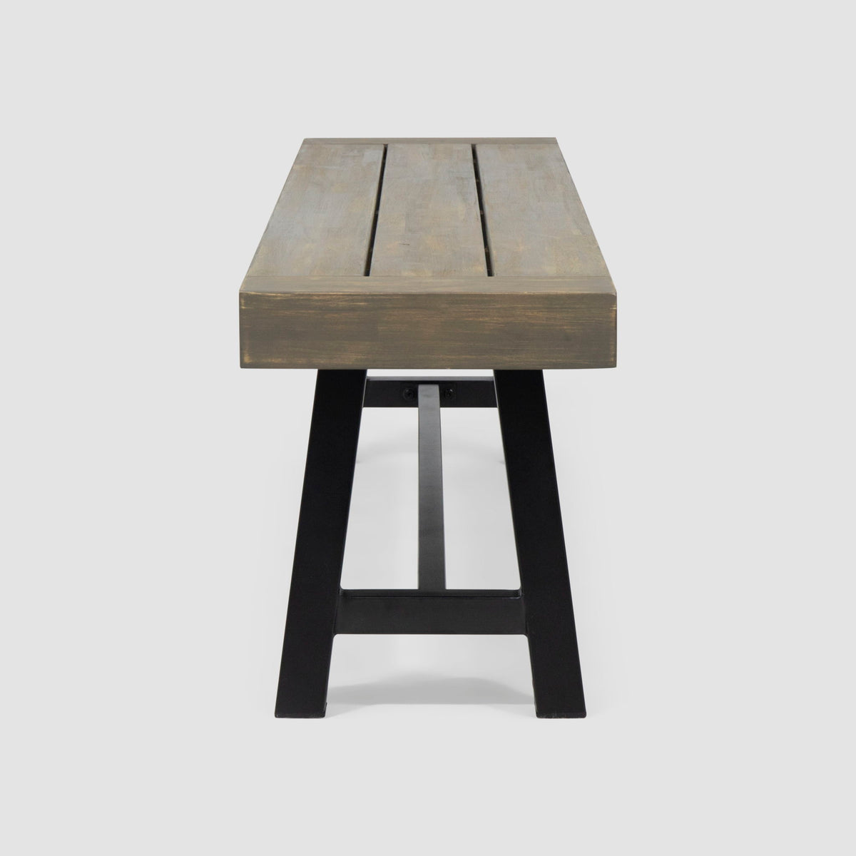 Outdoor 3 Piece Picnic Dining Set - Gray / Rustic Metal
