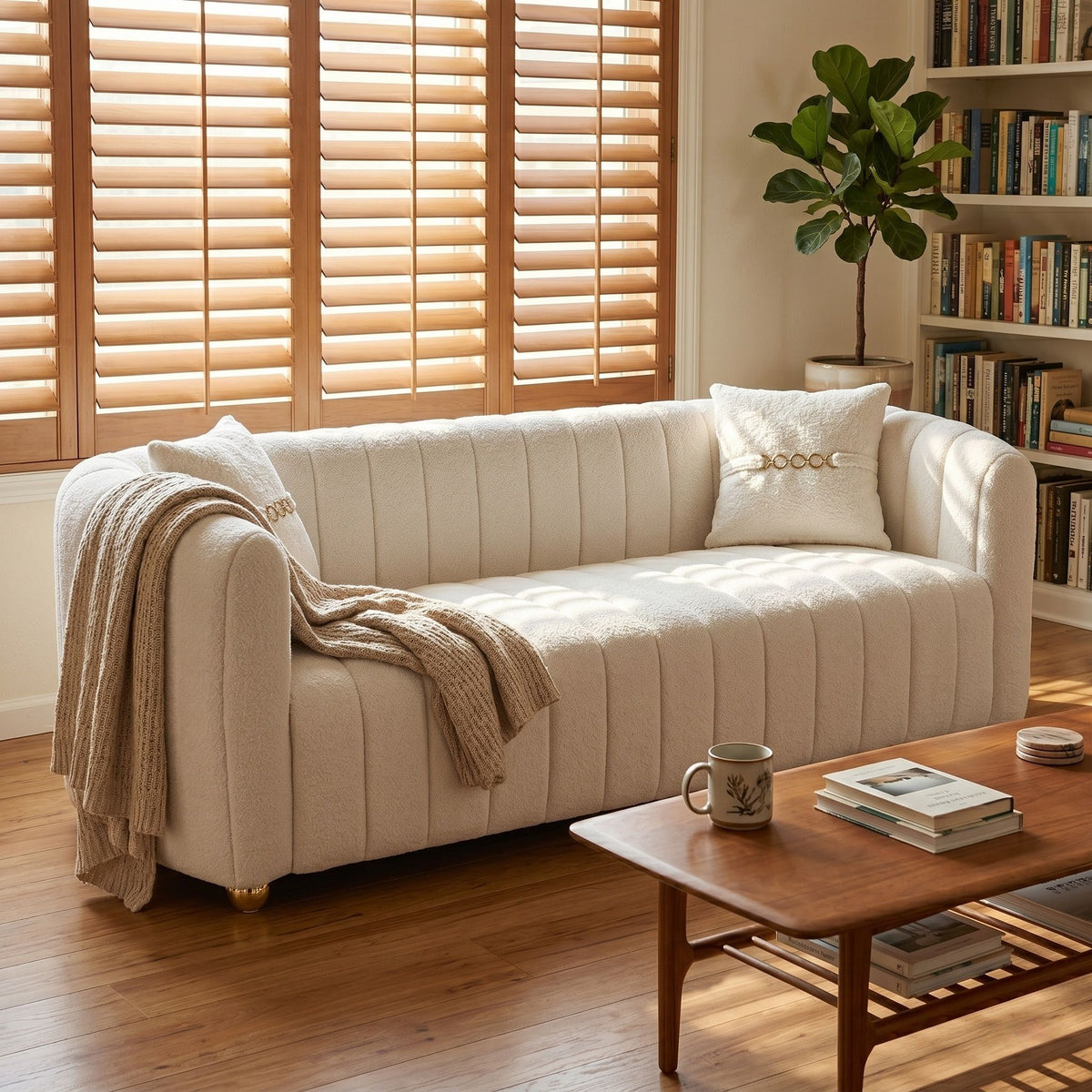 Sofa With Accents And Removable Cushions