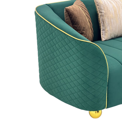Sofa With Metallic Accents