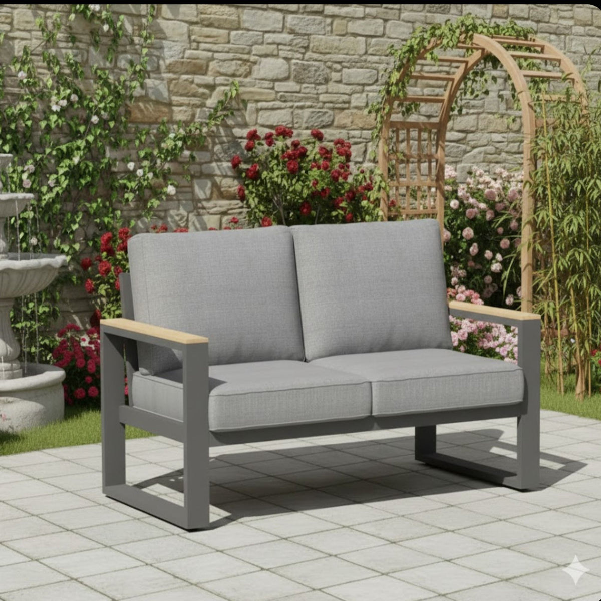 All-Weather Loveseat Sofa With Thick Cushions