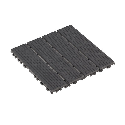 Interlocking Plastic Deck Tiles, Waterproof Outdoor / Indoor Patio Flooring