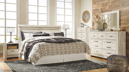 Bellaby - King Panel Headboard with Bolt on Metal Frame - Whitewash