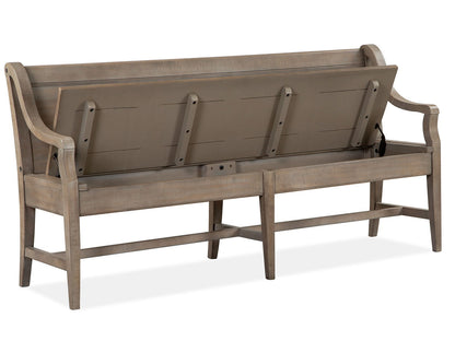 Paxton Place - Bench With Back - Dovetail Gray