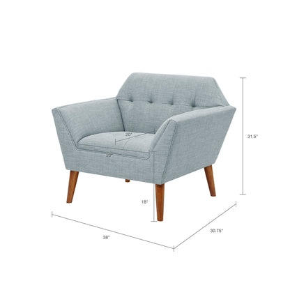 Modern Lounge Chair With Button Tufting