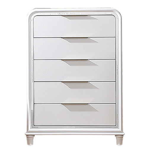 Bedroom Chest With 5 Drawers Storage Furniture - White