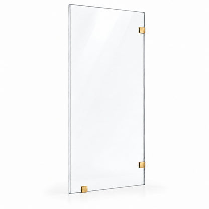 Frameless Bathtub Shower Screen, Reversible Installation