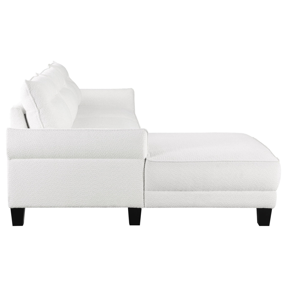 Granholm - Upholstered Curved Arm Sectional Sofa - White