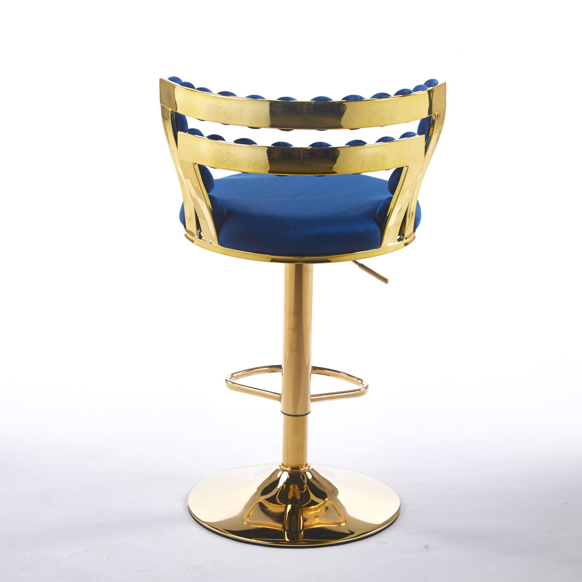 Modern Bar Chair With Iron Tube Legs, Soft Cushions And Comfortable Backrest (Set of 2)