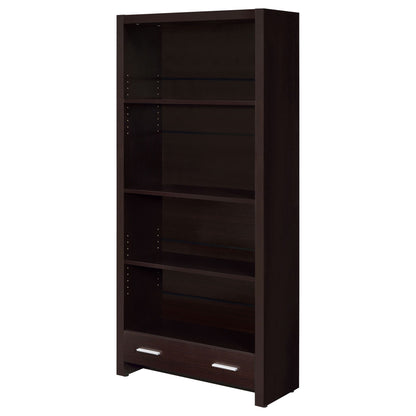 Maureen - 5 Shelf Bookcase With Drawer - Cappuccino