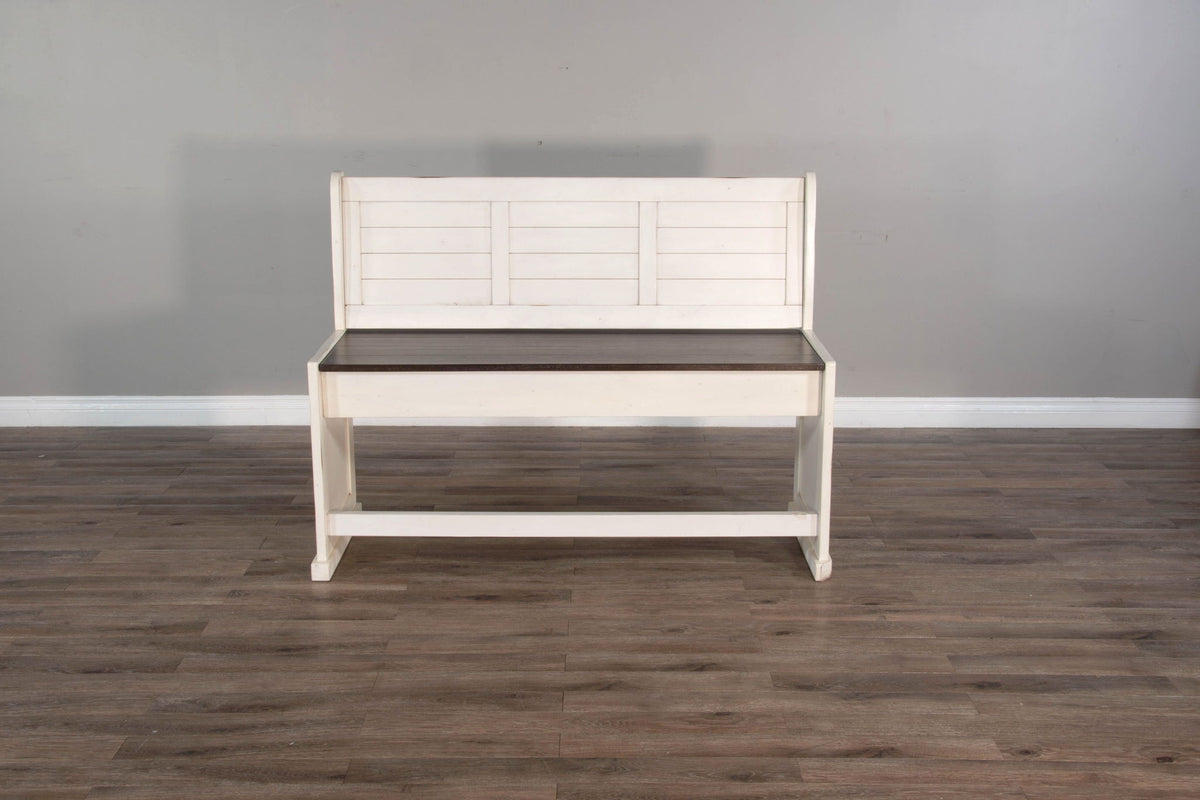 Carriage House - Counter Height Breakfast Nook Set - Cottage White / Europen Dark