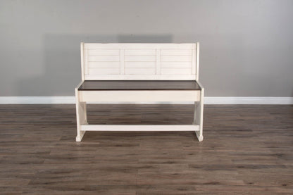 Carriage House - Counter Height Breakfast Nook Set - Cottage White / Europen Dark
