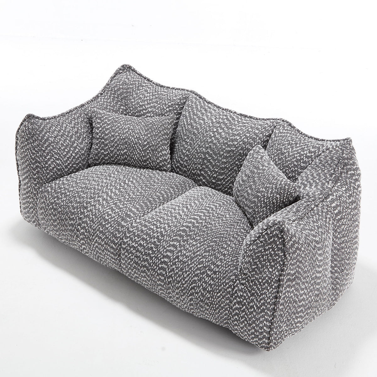 Comfortable Dual Beanbag Chair With High Resilience Foam Core For 2 People