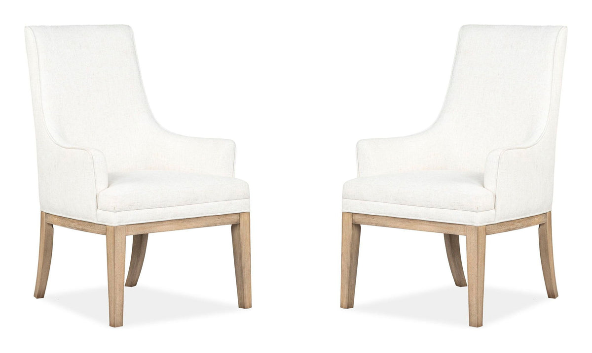 Coventry - Upholstered Host Chair (Set of 2) - Honey Maple