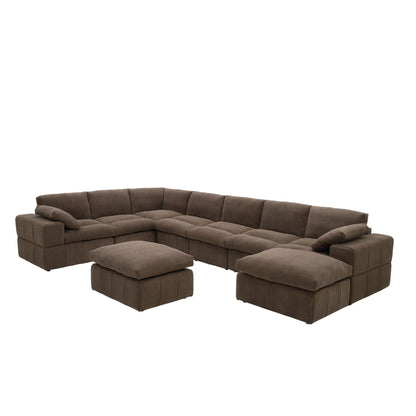 Sectional, Large Arms, Toss Pillows Included