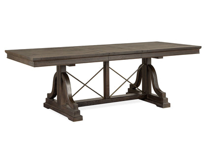 Westley Falls - Extendable Trestle Dining Table Set