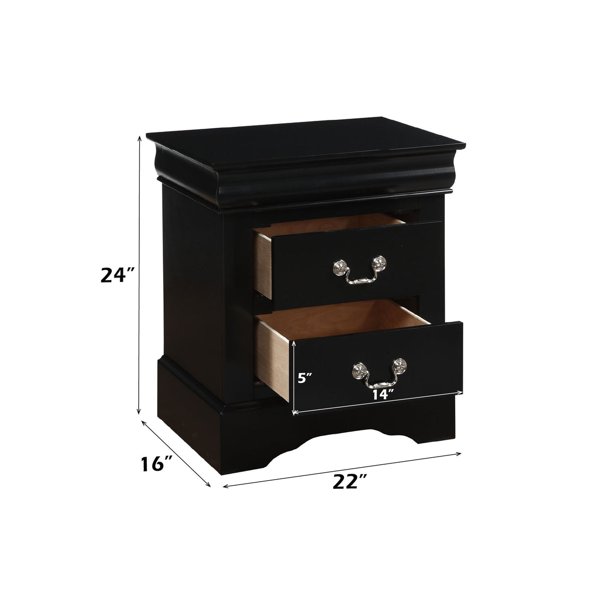 Louis Philippe III - Sleek Design Nightstand