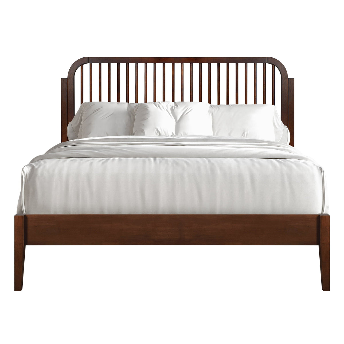 Soma - 5/0 Platform Spindle Queen Bed - Walnut