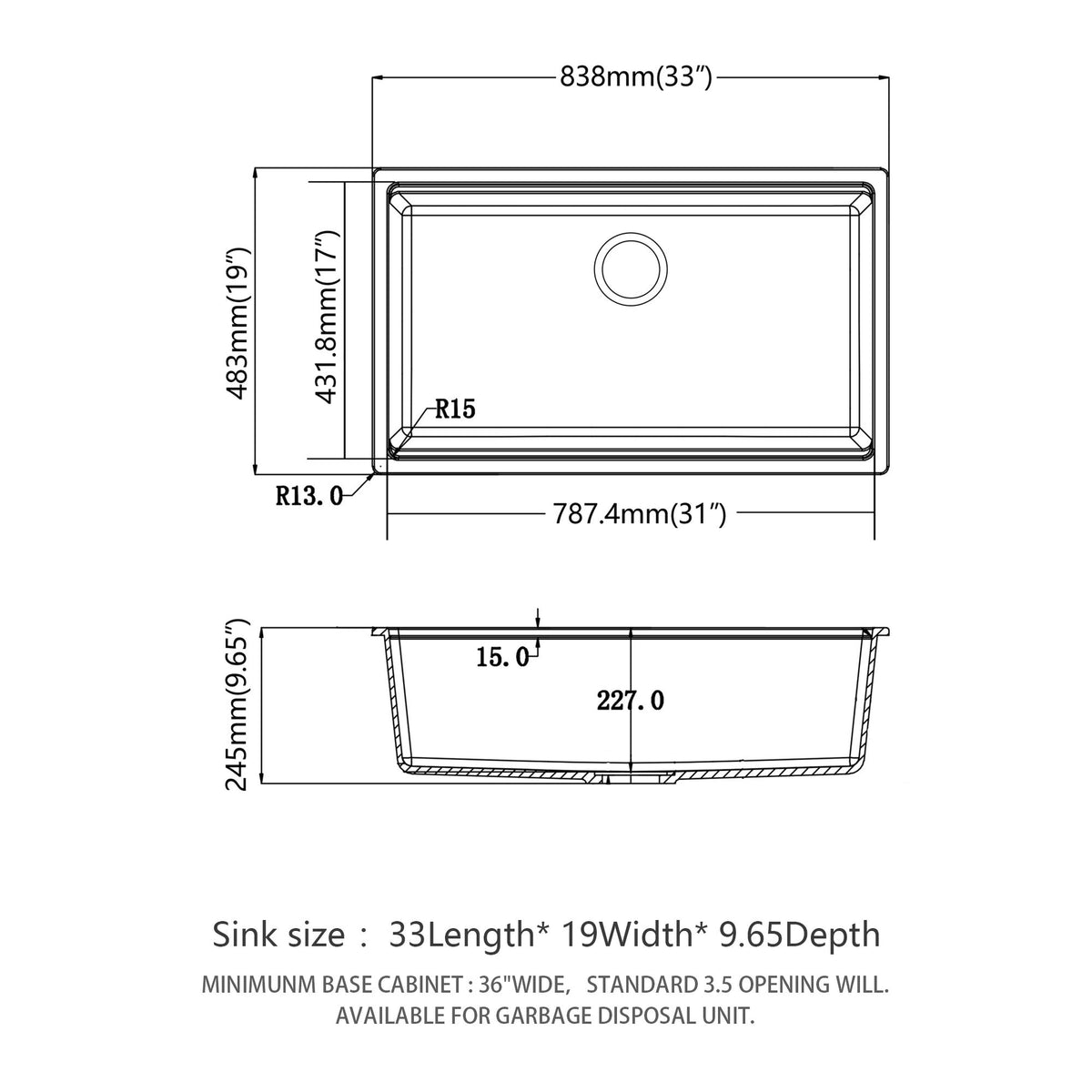 Quartz Kitchen Sink, Granite Composite Workstation Undermount