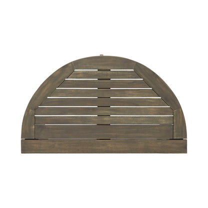 Outdoor 3 Piece Half Round Folding Bistro Set