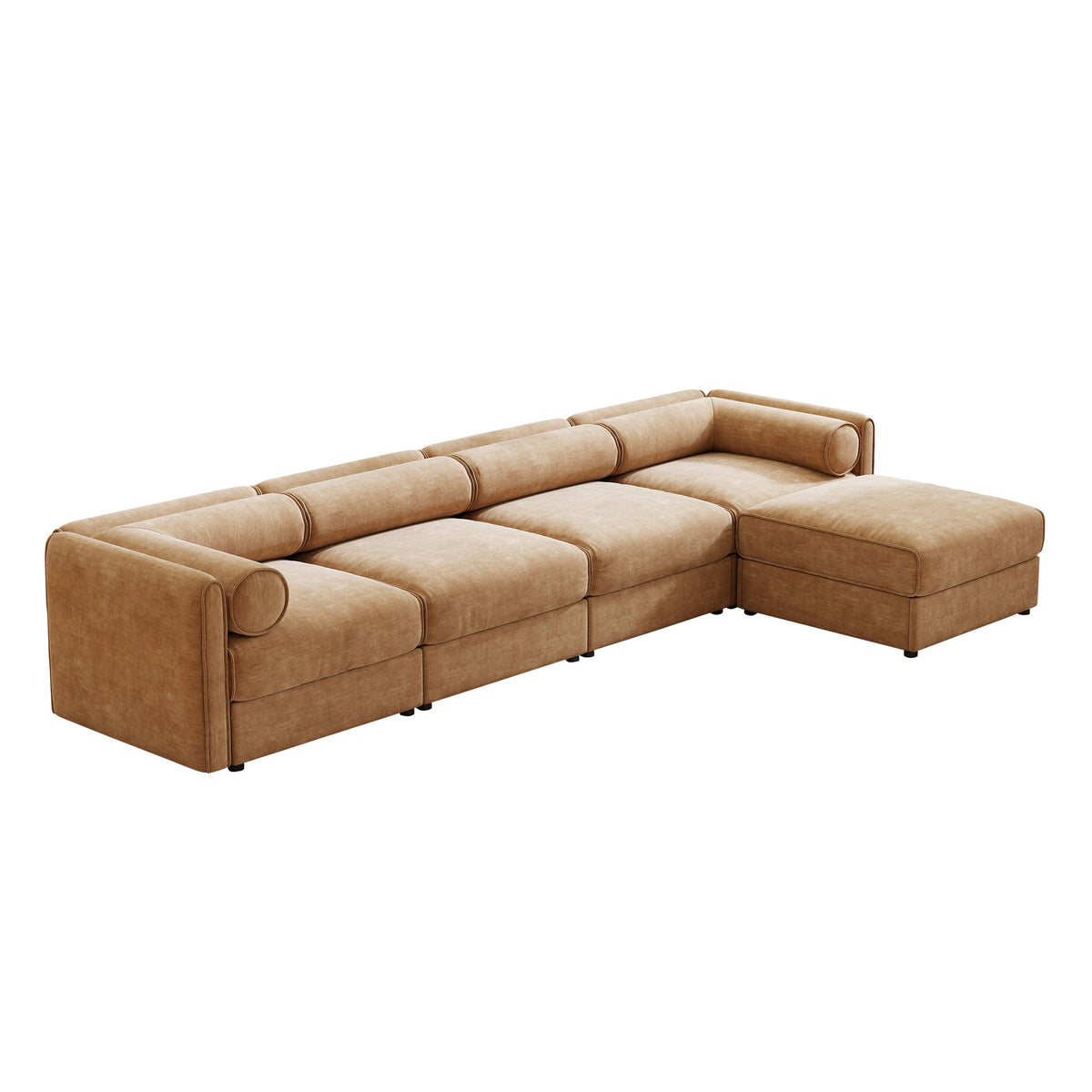 Contemporary Elegant Sofa With Storage And Ottoman