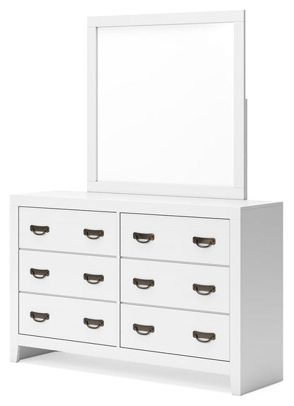 Binterglen - Dresser And Mirror - White