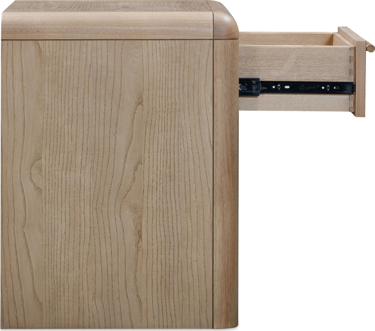 Furano - One Drawer One Shelf Ash Wood Nightstand - Ginger