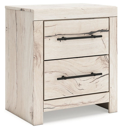 Lawroy - Two Drawer Night Stand - Light Natural