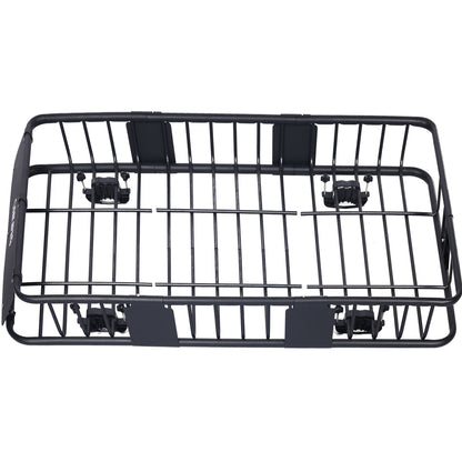 Motoring Rooftop Cargo Carrier Basket Steel, Universal Fit Roof Rack